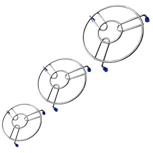 Signamio Pack Of 3 Stainless Steel Trivets Hot Pot Stand For Kitchen & Dining Table, Heat-Resistant Utensil Holder, Perfect Cooker Stand & Hot Vessel Holder