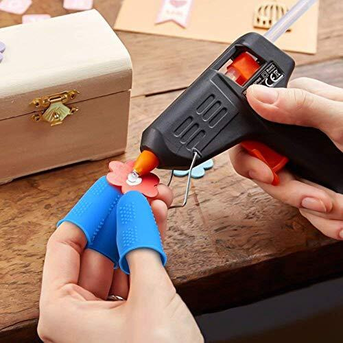 Anzailala Silicone Finger Protectors Finger Cover Caps Pack Of 6 Pcs Rubber Finger Caps Finger Pads With Assorted Sizes For Counting Collating Writing Sorting Task Hot Glue Gun And Sport Supplies-Red