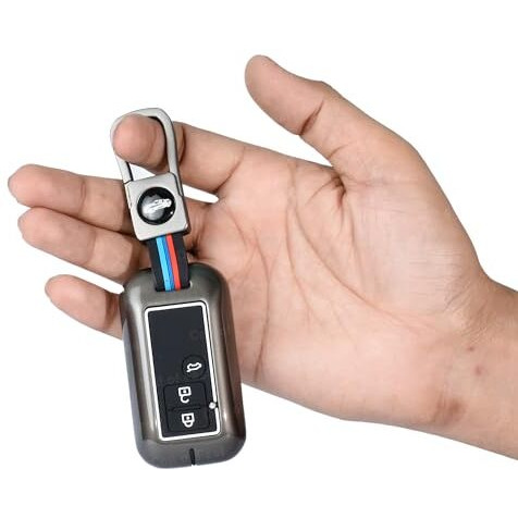 Coll Of Fest Metal Silicon Key Cover Compatible With Maruti Suzuki Jimny Baleno Grand Vitara Xl6 Swift New Brezza Ertiga Dzire 3 Button Smart Key Special Feature Visibilitye In Low-Ligh Conditions