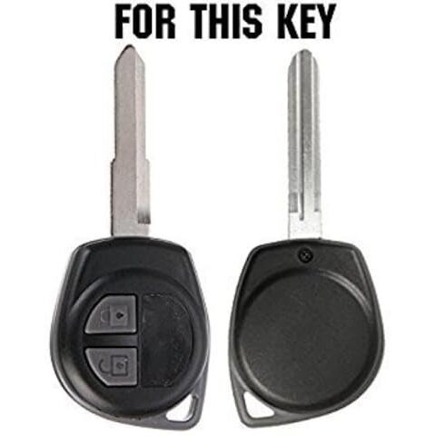 Shopoflux Metal Key Cover Compitable For Suzuki Swift | Ertiga | Wagonr | Celerio | Swift Dzire | Alto | Fronx | Breza | S Presso | Ignis 2 Button Remote Key, Black