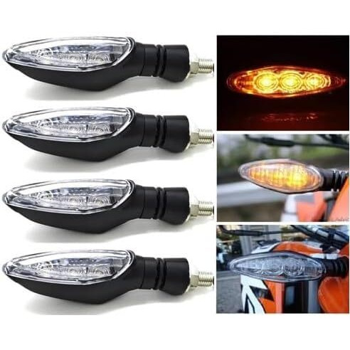 Eltron Turbo Ktm Turn Signals Indicator Light Blinker Yellow Light Compatible For Ktm 125/200/250/390 Duke Rc (Pack Of 4) | Halogen