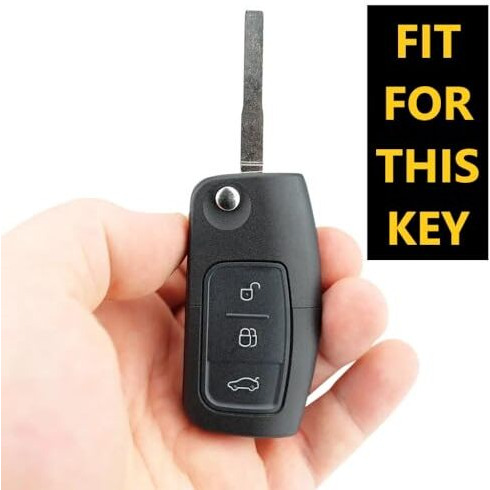 Shopoflux Metal Key Cover Compatible For Ford Old Ecosport | Fiesta | Figo 3 Button Flip Key