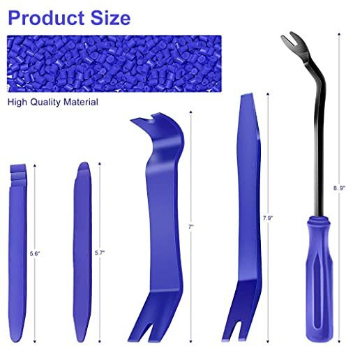 Supvox 5Pcs Pry Tools For Car Auto Radio Door Clip Panel Trim Dash Audio, New Car Door Clip Panel No Scratch Dismantle Kits Versatile Professional Tool Set