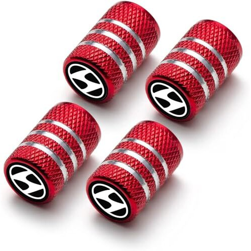 Greenworld Luxurious Metal Car Tyre Valve Cap Air Cap | Car Tyre Valve Stem Cap Air Covers With Logo | Durable & Stylish For All Car Model (Design No 2)