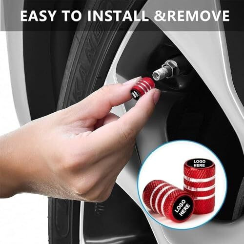Greenworld Luxurious Metal Car Tyre Valve Cap Air Cap | Car Tyre Valve Stem Cap Air Covers With Logo | Durable & Stylish For All Car Model (Design No 2)