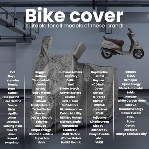 Enew Waterproof Scooty Cover Lab-Tested | Protection With Dust, Scratch, And Uv Shield For All Two-Wheelers