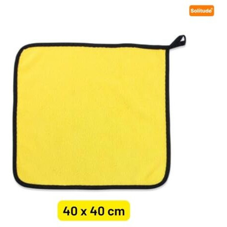 Solitude Multipurpose Microfiber Cleaning Towel Cloth 400 Gsm Highly Absorbent Dust Lint Free Multi-Colour Towels For All Vehicles Bike, Car, Glass Detailing, Cleaning, Washing (Pack Of 3, 40 X 40 Cm)