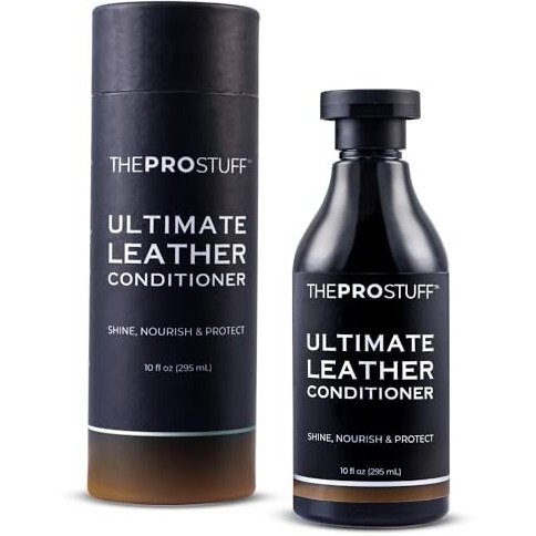 The Pro Stuff - Ultimate Car Leather Conditioner | Shine, Nourish, Protect | Easy Apply, Long Lasting, No-Residue | Leather Care For Car, Upholstery, Couch, Glove, Jacket, Purse, Shoe | 295Ml