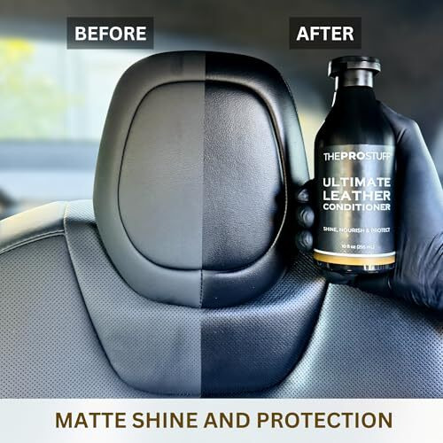 The Pro Stuff - Ultimate Car Leather Conditioner | Shine, Nourish, Protect | Easy Apply, Long Lasting, No-Residue | Leather Care For Car, Upholstery, Couch, Glove, Jacket, Purse, Shoe | 295Ml
