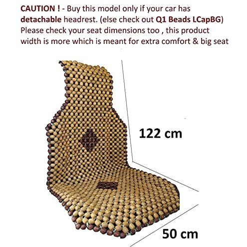 Q1 Beads Xlbg Wooden Beads Car Accessories Seat Cover Cushion For Log Drive (Universal Fit, 1 Pack)