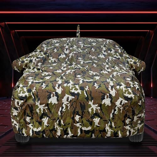 Auto Hub Maruti Swift Dzire (Model  2017-Till Date) Car Cover With Mirror & Antenna Pocket And Soft Cotton Lining,Waterproof Swift Dzire Body Cover For Car, Army Print, Green