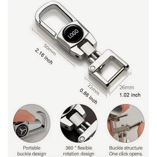Greenworld Metal Black Color Fob Key Heavy Duty Keychain Compatible With Crysta/Fortuner/Hyrider/Hycross (Black)