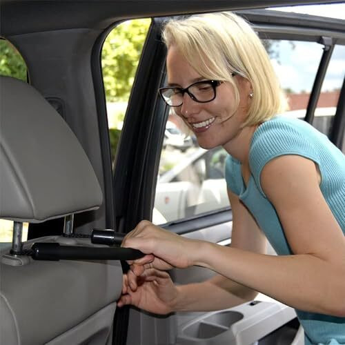 Sarte Car Hooks Back Seat Handle Headrest Grip Cover With Hanger Hook Front Rear Seat Back Chair Armrest Grab Bar Handle Holder Storage Hooks Bag Holder For Hanging Hand Accessories For Elderly Kids