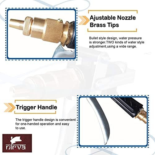 Nirva With Device Of Women Picture Brass High Pressure Water Spray Gun Car Wash Floor Cleaning, 17 Cm