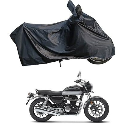 Ridershine 100% Waterproof Bike Body Cover For H'Ness Cb350 Black