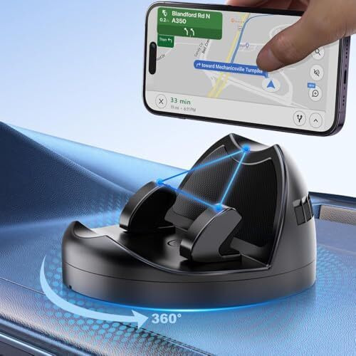 Amblic 360 Degree Rotatable Dashboard Mount Smartphone Holder Stand | Anti-Slip Mount Holder Car Dashboard Adjustable Stand For Portrait & Landscape For All Cars,Home,Office