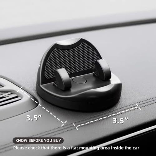 Amblic 360 Degree Rotatable Dashboard Mount Smartphone Holder Stand | Anti-Slip Mount Holder Car Dashboard Adjustable Stand For Portrait & Landscape For All Cars,Home,Office