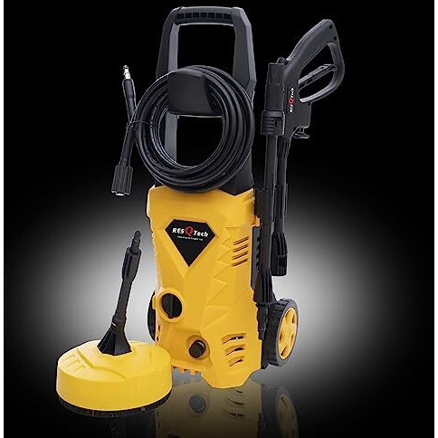 Resqtech Pw-101 Advance 1700 Watt 135 Bar High Pressure Washer For Car ,Bike And Home - 2 Year Warranty- Patio Cleaner - Foam Cannon - 90 Degree Nozzle- 6M Hose Pipe/6 M Power Cord - Copper Winding- ( Premium Edition )