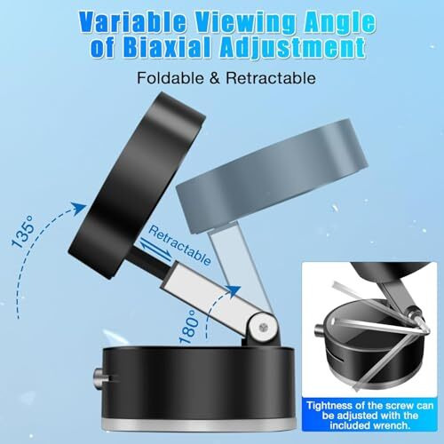 Verox Magnetic Phone Holder Mount For Car Windshield, Mirror, Or Any Smooth Surface Compatible With Iphone 16/15/14/13/12 Or Any Smartphone With Metal Ring Case- Black