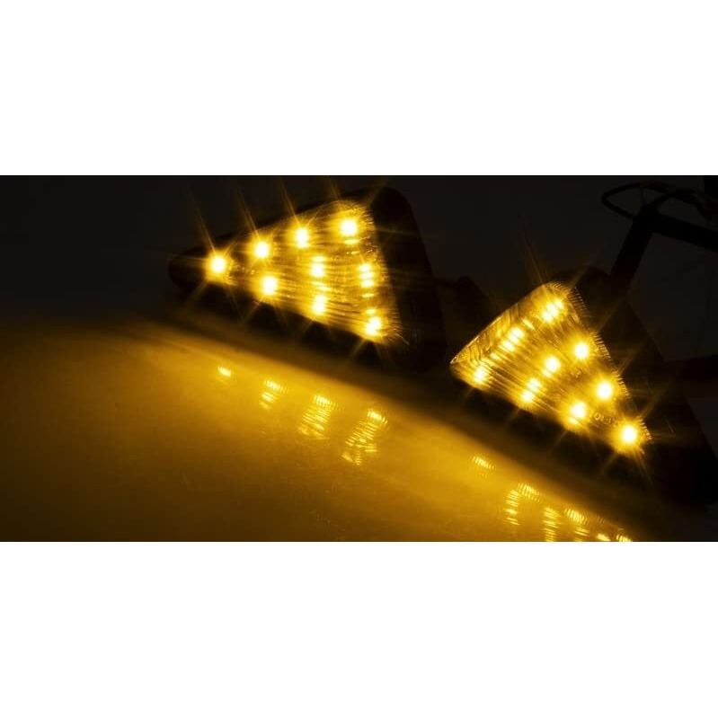 Eltron Turbo Imported Super Quality Yellow Flush Mount Smoked 9 Led Turn Signal Light Bike Indicator Lights Motorcycle, 12V Dc Motorcycle Indicators For Cbr 150 250, Yzf R15 V3 V2 (Pack Of 2, Amber)