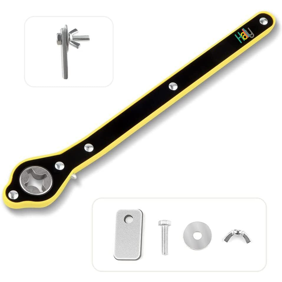 Hally Heavy Duty Universal Car Jack Ratchet Fixed Square Wrench|360 Forward And Reverse Knob Labor-Saving Design|Scissor Jack Lift Speed Handle Tool|Jack Lug Handle Tool|Tire Wheel Jack Wrench