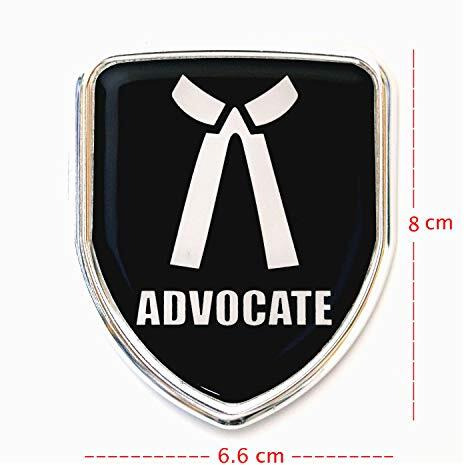 S2S Stylish Mini 3D Metal Chrome Sticker Emblem Badge Logo | Durable & Stylish Automotive Decoration | For Cars & Bikes (Advocate)
