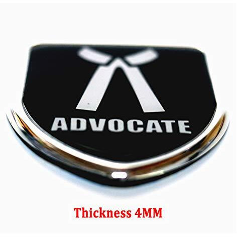 S2S Stylish Mini 3D Metal Chrome Sticker Emblem Badge Logo | Durable & Stylish Automotive Decoration | For Cars & Bikes (Advocate)