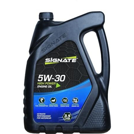 Signate Car Engine Oil For Petrol, Cng And Diesel Car 3.5L, Synthetic Engine Oil For Cars, Anti-Wear Car Engine Oil For Reduced Maintenance Cost, 3.5L