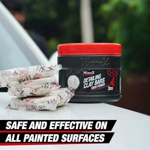 Wavex Car Cleaning Kit | Clay Bar (100G X 3) | Premium Car Detailing Clay Fallout Removes Environmental Deposits | No Scratches No Swirls Guaranteed