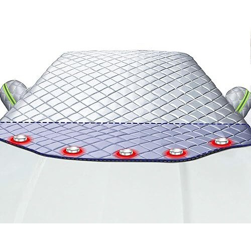 Linist Car Windshield Sunshade Cover - Car Windshield Snow Cover For Winter And Sunshade For Summer - Universal Magnetic Ice Snow Guard, Fits Most Cars