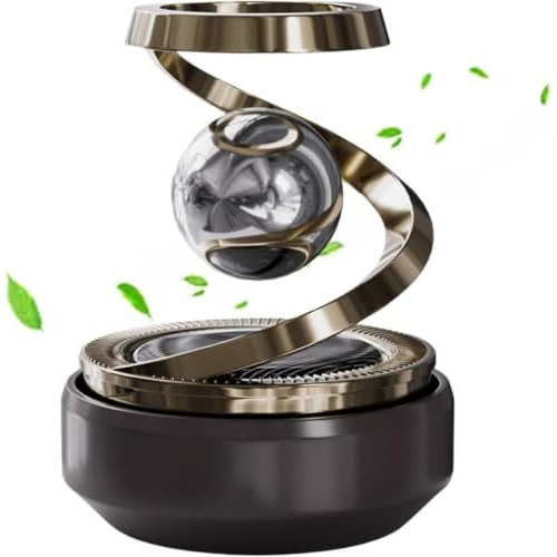 Kinjoru Solar Rotating Car Air Freshener  Refillable Dashboard Air Purifier, Stylish Autorotation Decoration For Car Interior, Eco-Friendly Fragrance Diffuser (Pack Of 1)