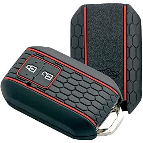 Keycare Silicone Key Cover Compatible For Suzuki E Vitara, Fronx, Jimny, Grand Vitara, Ertiga, Brezza, Xl6, Swift, Dzire,Ignis 2 Button Smart Key (Black)