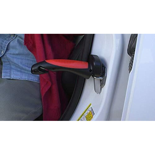Pravyta Plastic Matt Car Assist Handle For Elder Cane-Portable Vehicle Support Grab Bar Automotive Door Transfer Haddicapped Assistance 2 In 1 Mobility Standing Aid For Able (Pack-1)