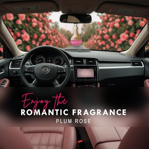The Old Natural Snif Car Perfume With Essential Oils | Car Perfume Diffuser With 15Ml Refill Pack | Car Fresheners Long Lasting | Car Air Freshener (Pack Of 1, 20Ml) (Plum Rose)