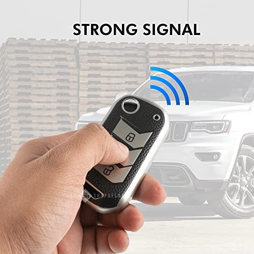 Shopoflux Tpu Leather Key Cover Compatible With Mahindra Scorpio N | 3Xo | Xuv 300 | Marazzo | Xuv 700 | Xuv 400 Ev | Bolero | Thar 3 Button Flip Key (Black Silver)
