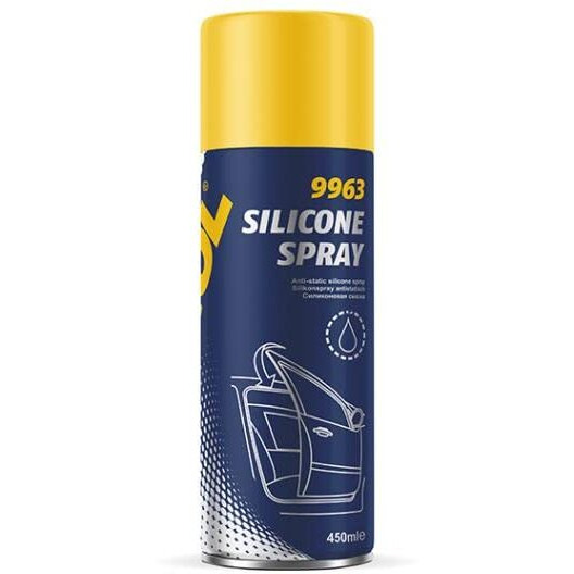Mannol 9963 Silicone Spray | Plastic | Rubber | Metal | Wood | Multi-Purpose Silicone Spray | Coating Spray | Imported From Germany(450Ml)