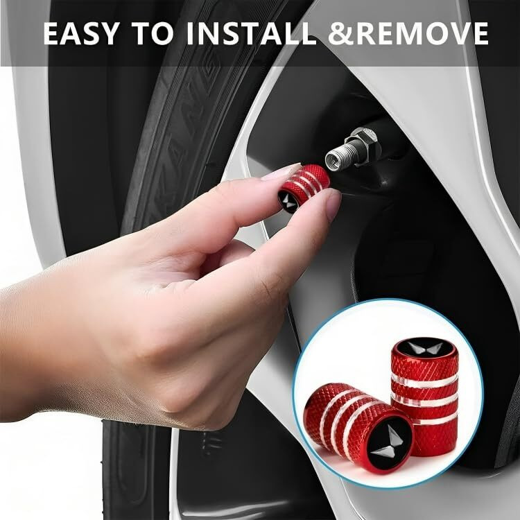 Greenworld Luxurious Metal Car Tyre Valve Cap Air Cap Car Tyre Valve Stem Cap Air Covers With Logo (Design No 2)