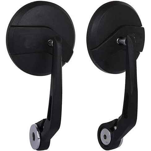 Rear View, Side Handle Bar End Mirror Pair, For New Classic Reborn/New Bullet/Hunter/Meteor 350/Super Meteor 650/Containental Gt/Interceptor/Himalayan 411,450/Scram 411/Guerrilla 450 All Model