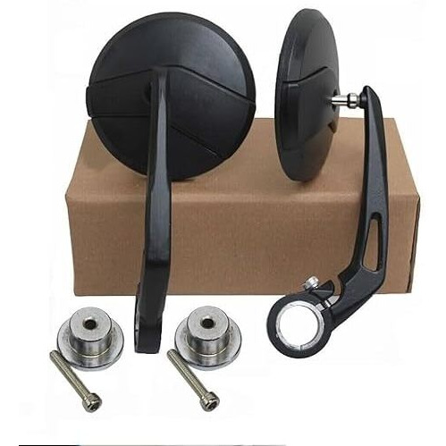 Rear View, Side Handle Bar End Mirror Pair, For New Classic Reborn/New Bullet/Hunter/Meteor 350/Super Meteor 650/Containental Gt/Interceptor/Himalayan 411,450/Scram 411/Guerrilla 450 All Model