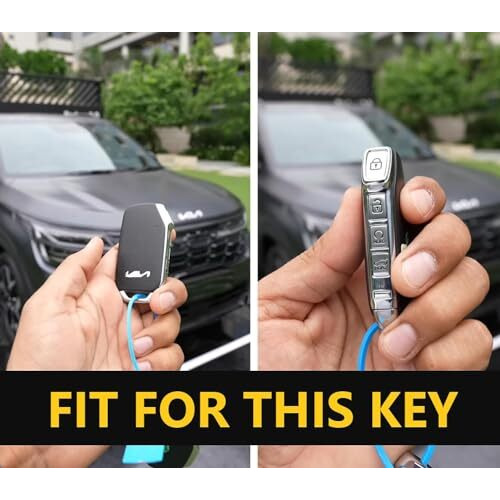 Shopoflux Tpu Key Cover Compatible With Kia Seltos 2024 2023 Facelift Htx | Carens X Line | Sonet Facelift 4 Button Smart Key (Black + White Pack 2)