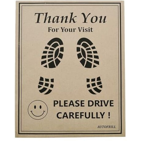Autofrill 100 Pcs Paper Disposable Universal Car Floor Mat Car Foot Paper Sheets Car Foot Mats Paper Mats For All Cars, Trucks, Suv (Size 49 * 38 Cm)