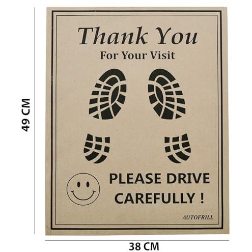 Autofrill 100 Pcs Paper Disposable Universal Car Floor Mat Car Foot Paper Sheets Car Foot Mats Paper Mats For All Cars, Trucks, Suv (Size 49 * 38 Cm)