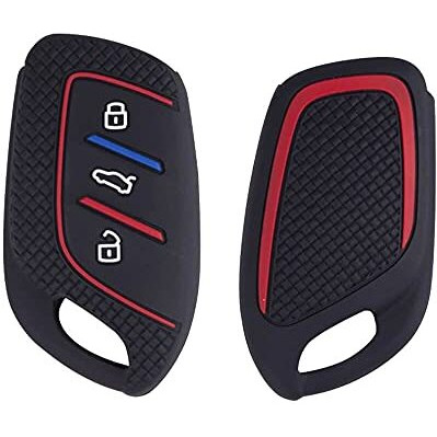 Keycare Silicone Key Cover Compatible For For Mg Zs Ev, Astor 3 Button Smart Key.(Black)