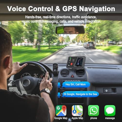 Plimpton Upgraded Portable Carplay Android Auto Screen For Car, 7 Inch Ips Touch Screen Wireless Car Play Driveplay Multimedia Player With Voice Control, Bt, Mirror Link For All Vehicle
