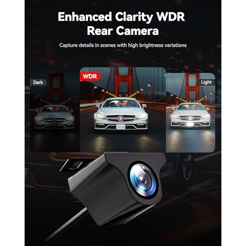 Redtiger F7N Elite 4K Hdr Dual Dash Cam Front & Rear, Sony Starvis 2 Sensor, 5.8Ghz Wifi App, Built-In 128Gb, 3.18" Touchscreen, Voice Control, Gps, 24H Parking Mode, Wdr