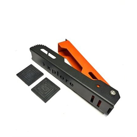 Explore Moto Jack For Bike Chain Maintenance, Cleaning, And Puncture Check Assistance  Compatible With Double-Sided Swingarm Bikes Under 300Kg (Orange)
