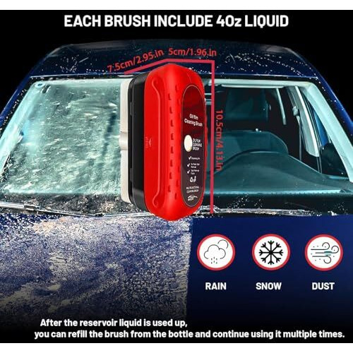 Mokrush Automotive Oil Film Cleaning Brush, Glass Cleaning Board, Car Glass Oil Film Removal Cleaner, Powerful Windshield Cleaner & Oil Film Remover, Enhance Visual Effect Of Windshield (5) (2) (1)