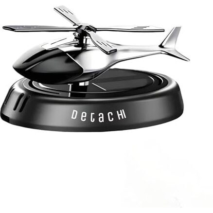 Detachi Solar Dashboard Helicopter Fragrance Diffuser, Rotating Alloy Helicopter Ornament For Car, Office, Home Decor (Random Color)