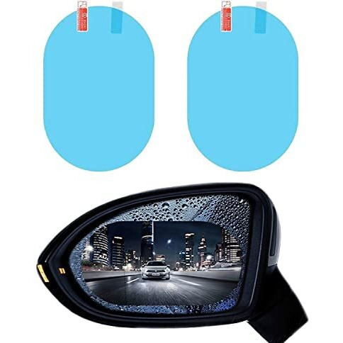 Bowiemall 2 Pcs Car Rearview Mirror Film Rainproof Waterproof Mirror Film Anti Fog Nano Coating Car Film For Car Mirrors