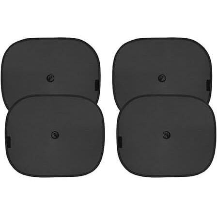 Auto Hub Car Window Sun Shade For Side Windows (4-Pack Black)